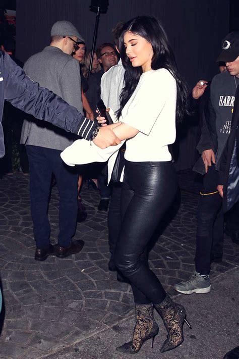 Kylie Jenner Leaves Nylon Party Leather Celebrities