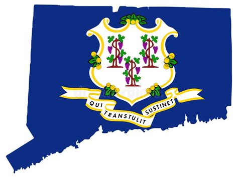 Connecticut Flag In Heart Shape Vector Illustration Eps 10 Stock Vector