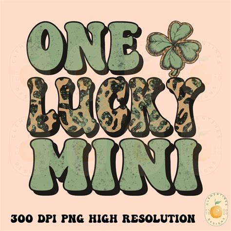 One Lucky Mini Png Digital Download St Patricks Day Png Etsy