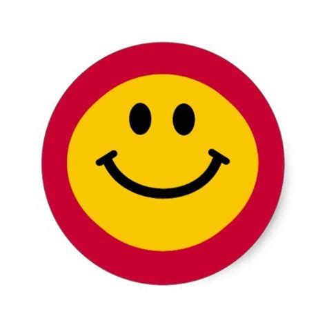 Zazzlecomyellow Smiley Face Round Sticker From Zazzle Free Image Download
