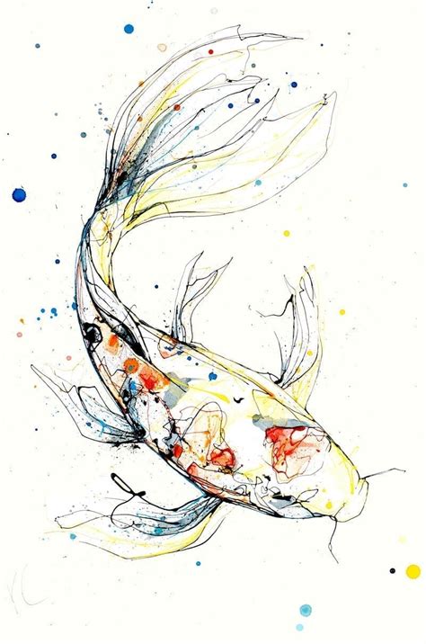 Koi Fish Print Graceful