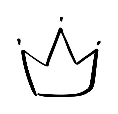 Symbole dessiné à la main d'une couronne stylisée. Dessiné avec une ...