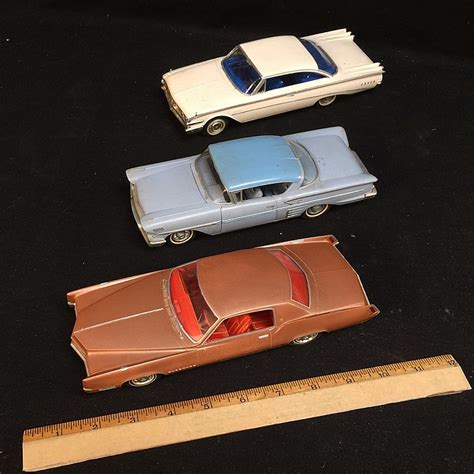 Sold Price Lot Of 3 Plastic Model Car Kits Vintage Assembled