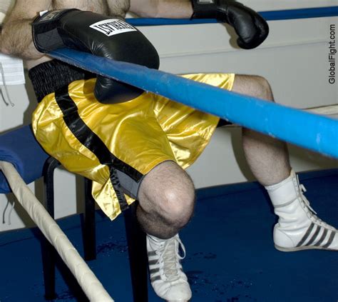 Satin Boxing Trunk Boxer Hairy Legs Boxing Fetish Photo