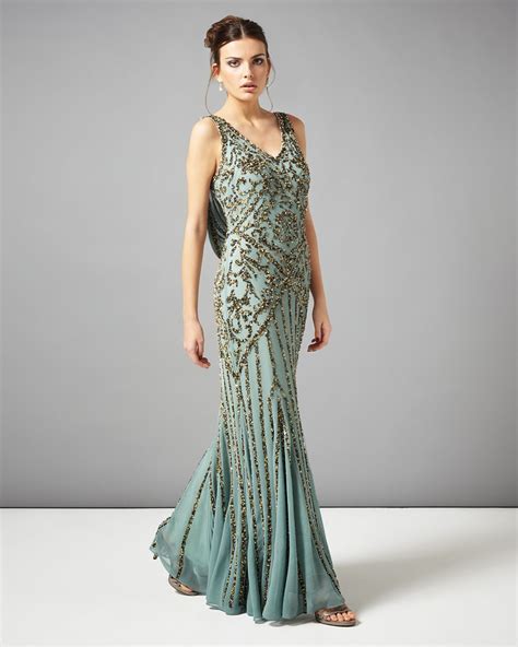 Benissa Embellished Full Length Dress Evening Dresses Vintage S