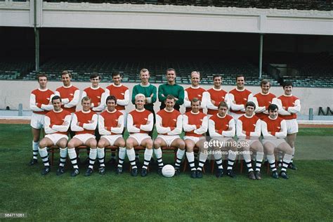 Group Photograph Of The Arsenal Football Club Squad Posed On The