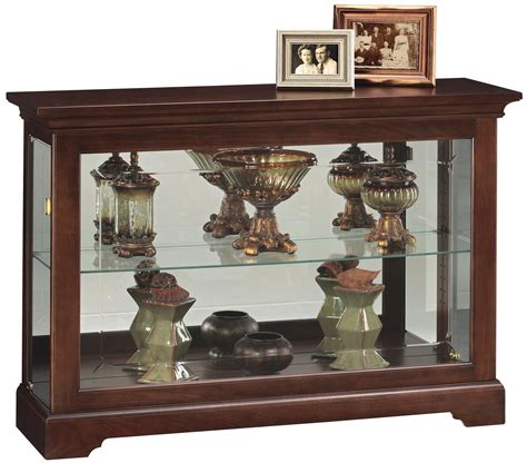 Howard Miller Cabinets Short Curio Cabinet With Glass Shelf Esprit Decor Home