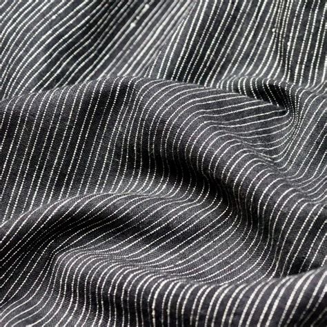 Narrow Stripe Handloom Cotton Fabric Loom And Stars