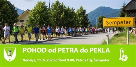 Pohod Od Petra Do Pekla 2023 Turistično Društvo Šempeter