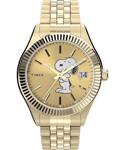 Timex Legacy X Peanuts 34mm Stainless Steel Bracelet Watch Large