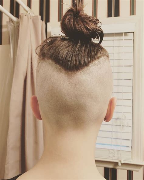 Girl With High Under Shaved Sides Nape Shave Undercut Hairstyles