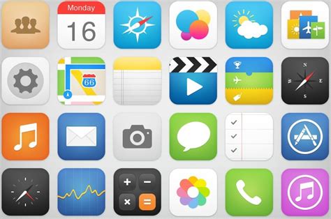 Free 24 New iOS 7 Style App Icons PSD - TitanUI