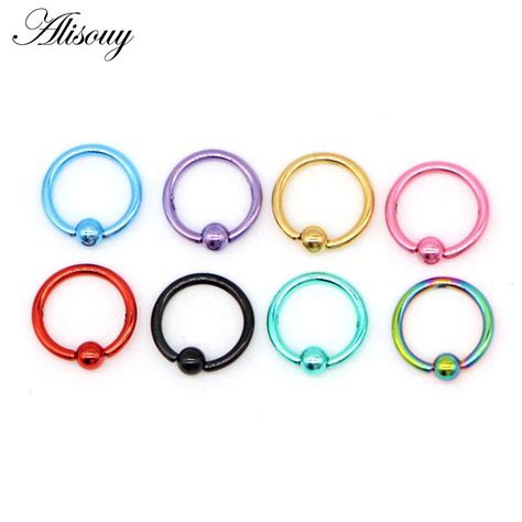 Buy Alisouy 1pc Surgical Stainless Steel Nose Nipple Rings Lip Labret Body Piercing Punk Earring