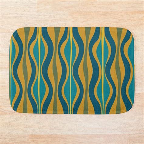 Hourglass Mid Century Modern Abstract Retro Pattern In Moroccan Blue