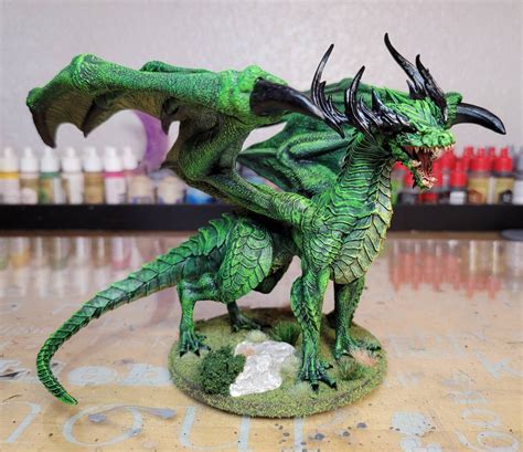 Green Dragon Miniature by Lord of the Print 3D Printed DnD | Etsy