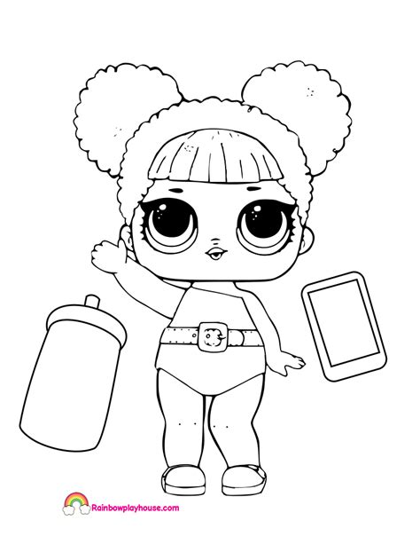 Lol Dolls Coloring Pages Queen Bee Purple Queen Lol Doll Coloring