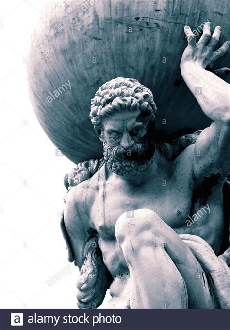 Atlas was a leader of the titanes (titans) in their war against zeus and after their defeat he was condemned to carry the heavens upon his shoulders. Statue of the Greek God Atlas holding the globe on his ...