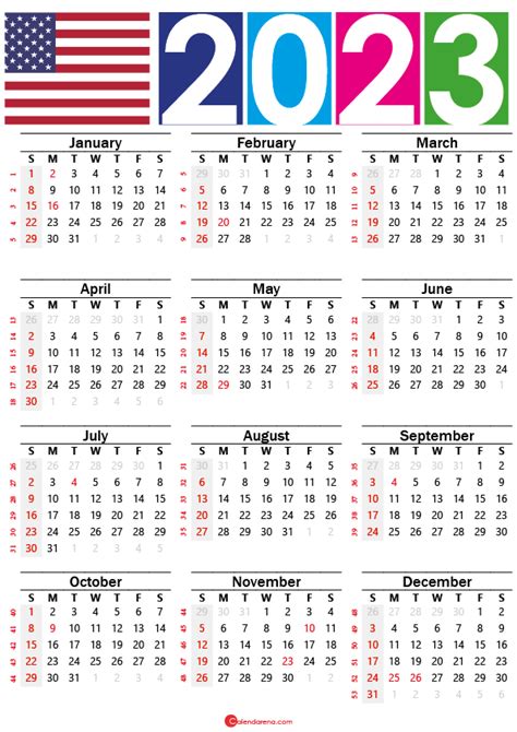 Free Printable Calendar 2023 Calendar Usa Work Calendar Calendar
