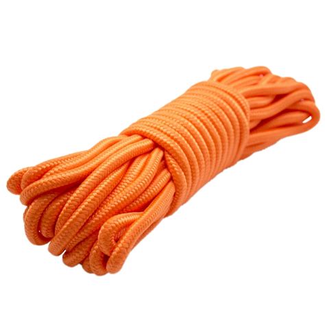 9mm 38 Inch Nylon Braided 50 Foot Multi Purpose Orange Rope