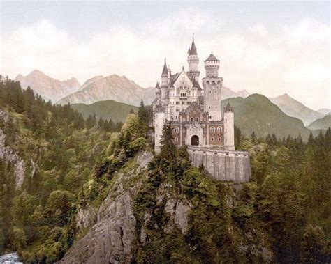 Enchanted Mountain Top Castle German Bavarian Schloss Etsy