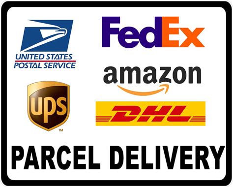 Usps Federal Express Ups Dhl Amazon Parcel Delivery Decal Multi Pack Signs By Salagraphics