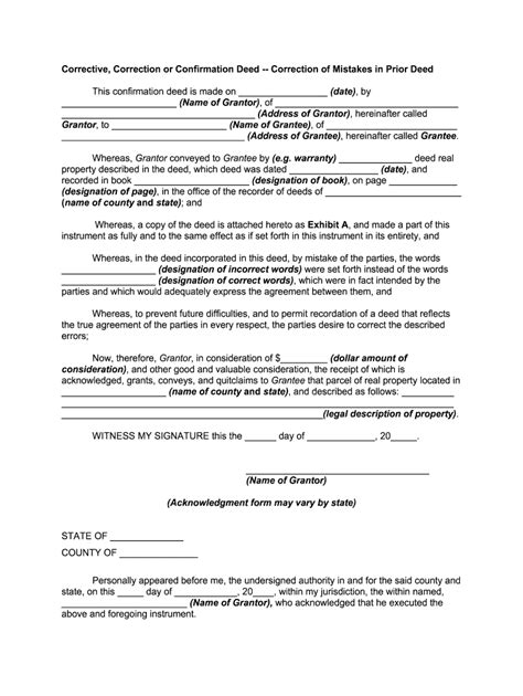 Corrective Deed Pdf Fill Online Printable Fillable Blank Pdffiller