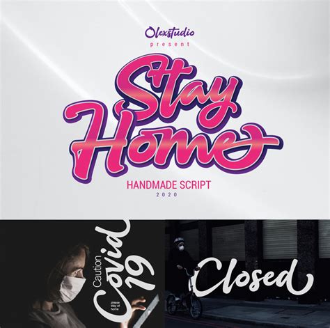Stay Home Script Font