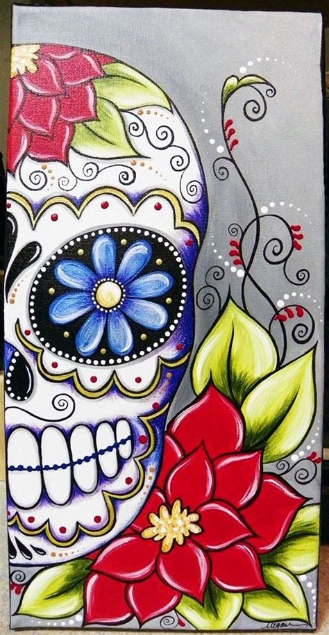 Best Canvas Painting Ideas For Beginners 22 La Muerte Tattoo