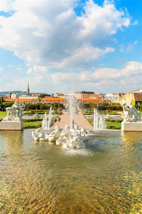 Beautiful Fountain In Belvedere Palace Vienna Austriavertical