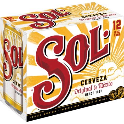 Sol Cerveza Mexican Import Lager Beer 12 Cans 12 Fl Oz Frys Food