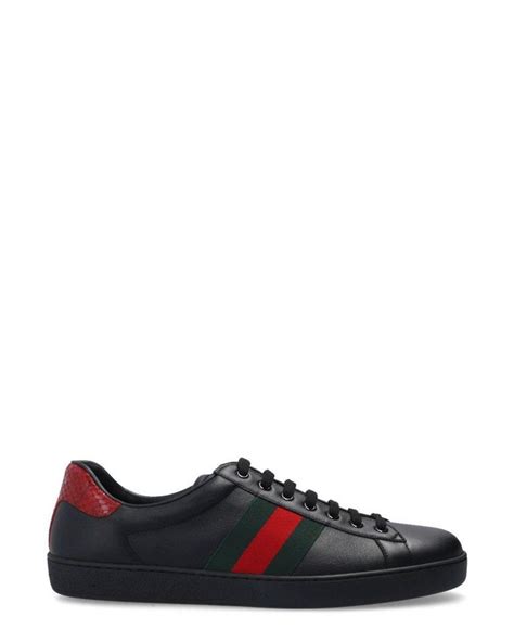 Gucci Ace Embroidered Low Top Sneakers In Black For Men Lyst