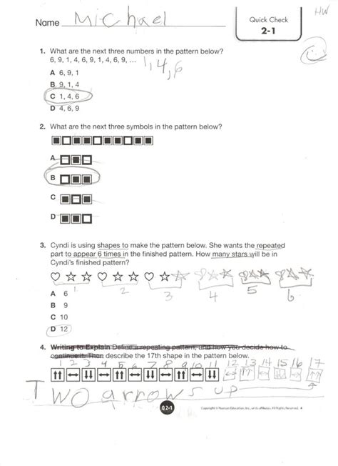 4th Grade Envision Math Worksheets Free Printable