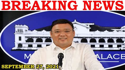 Livestream With Presidential Spokes Person Harry Roque September 27