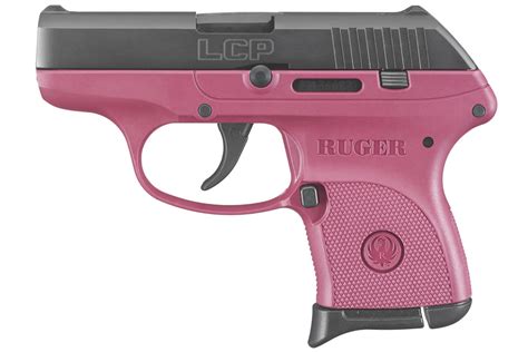 Ruger Lcp 380acp Centerfire Pistol With Raspberry Grip Frame