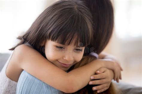 Sincere Daughter Hugging Mother Expressing Love And Devotion Stock Image Image Of Mother