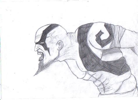 Kratos Drawing By Beyourselfmert On Deviantart