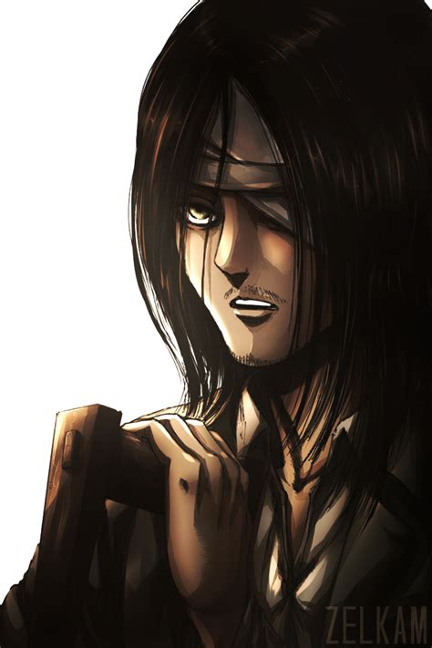 Eren jaeger is a character from attack on titan. Eren Jaeger | I love his long hair but not his facial hair ...