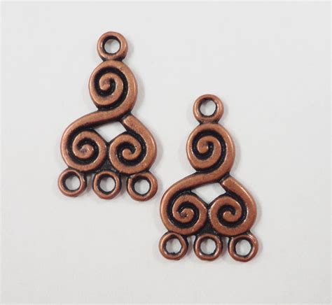 Copper Chandelier Earring Findings 21x13mm Antique Copper Etsy