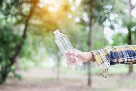 Girl Drinking Water From Bottle In Forrest Stock Photo Image Of Girl