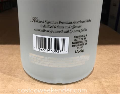 Kirkland Signature American Vodka Costco Weekender