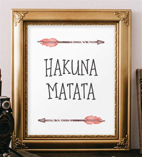 Disney Quotes Motivational Quote Inspirational Quote Hakuna | Etsy