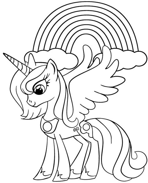 You can find here 2 free printable coloring pages of tabby cat. An unicorn and rainbow on coloring page in 2020 | Unicorn ...