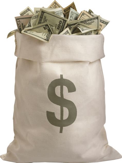 Download Bag Full Of Dollars Money Transparent Png Stickpng