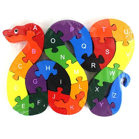 1 Set 26pcs Alphabet Wooden Puzzle Jigsaw Kids Number Block Preschool