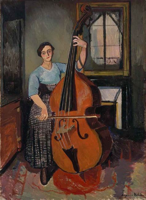 Woman With A Double Bass By Suzanne Valadon Art Reproduction From