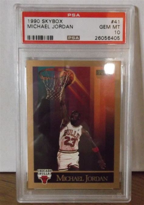 Hi i have a michael jordan rookie card but it says skybox or usa on the back of is it worth anything i can't seem. 1990 Skybox #41 - MICHAEL JORDAN - PSA 10 Gem Mint - Ch