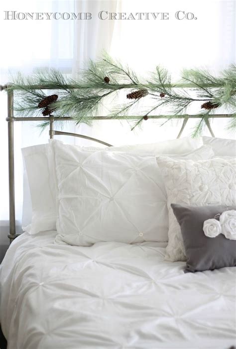 Simple White And Silver Bedroom Christmas Room White Christmas Decor