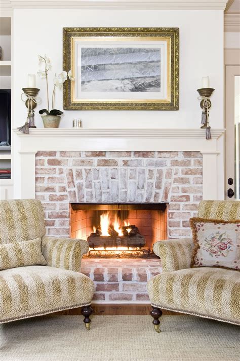 Painted Brick Fireplace Country Home Design Blogs