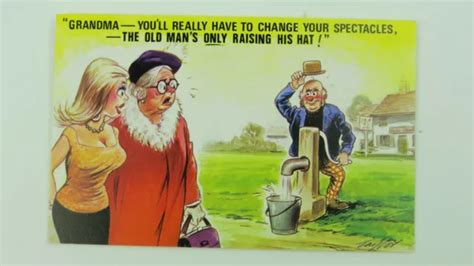 Risque Saucy Bamforth Vintage Comic Postcard Big Boobs Opticians Spectacles £300 Picclick Uk