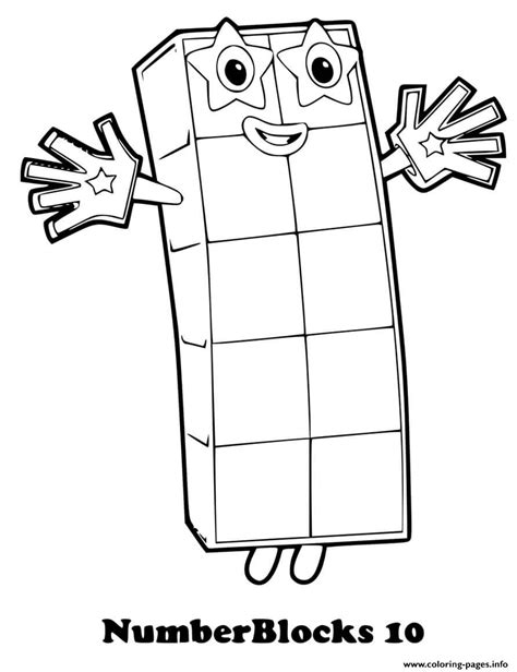 Numberblocks Number 10 Ten Coloring Pages Printable Images And Photos